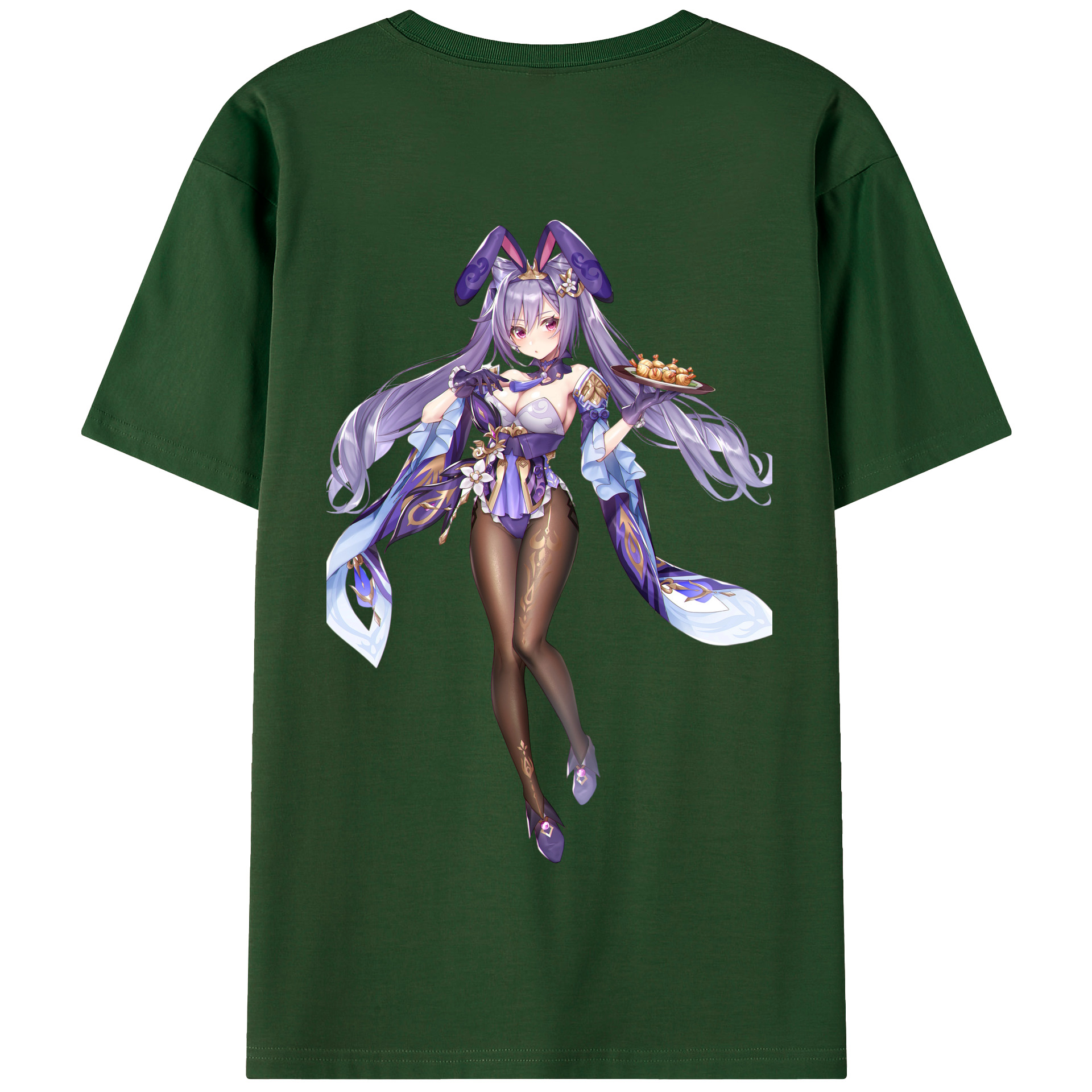 げんし神 刻晴 こくせい genshin Kokusei 綿100％半袖Tシャツ（背面プリント）